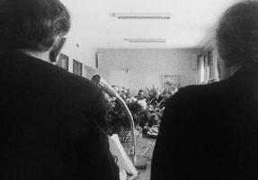 ראשת הממשלה גולדה מאיר בבית הוועד הפועל של ההסתדרות