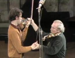 ישראל מקבלת את פני אייזק שטרן